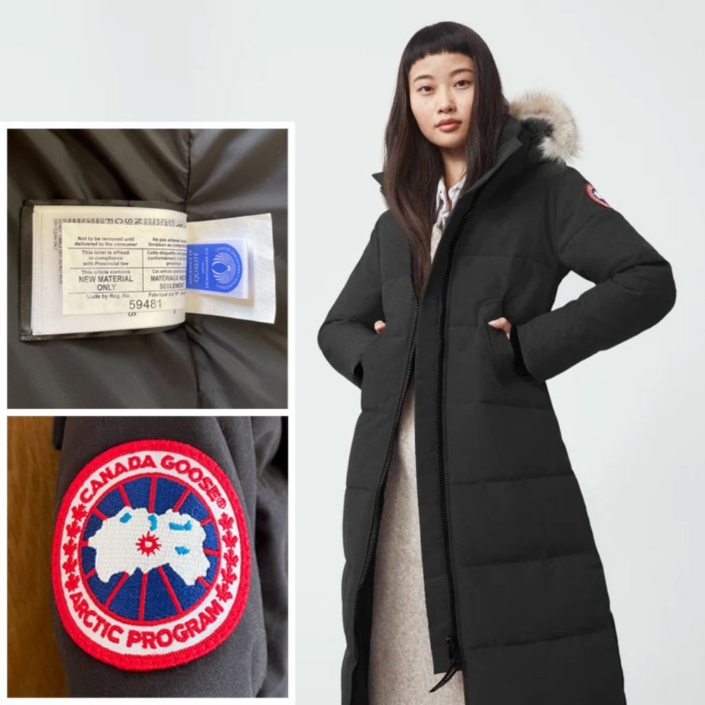 NWT The Canada Goose Black (S) MYSTIQUE Down PARKA FUSION FIT with Genuine Fur